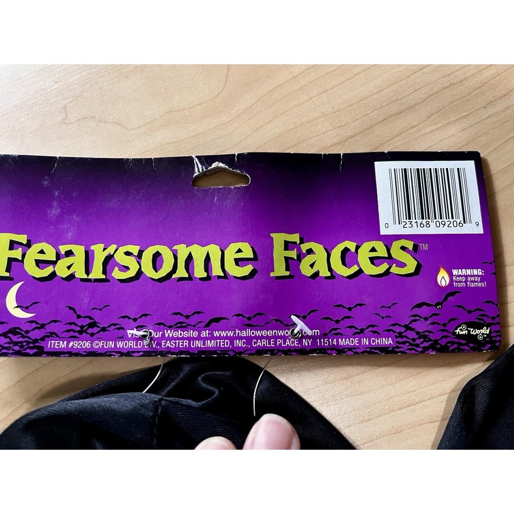 90s Fun World Fearsome Faces Scream Mask Melty Ghost Glow In Dark New Tags SEE - Picture 5 of 9